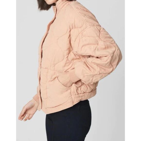 Blank NYC Tencel Drop Shoulder Quilted Liner Jacket XSmall Carnation Pink - Picture 4 of 13
